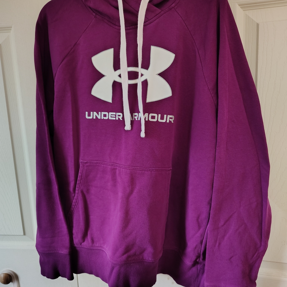 Under Armour Magenta Hoodie with White Logo